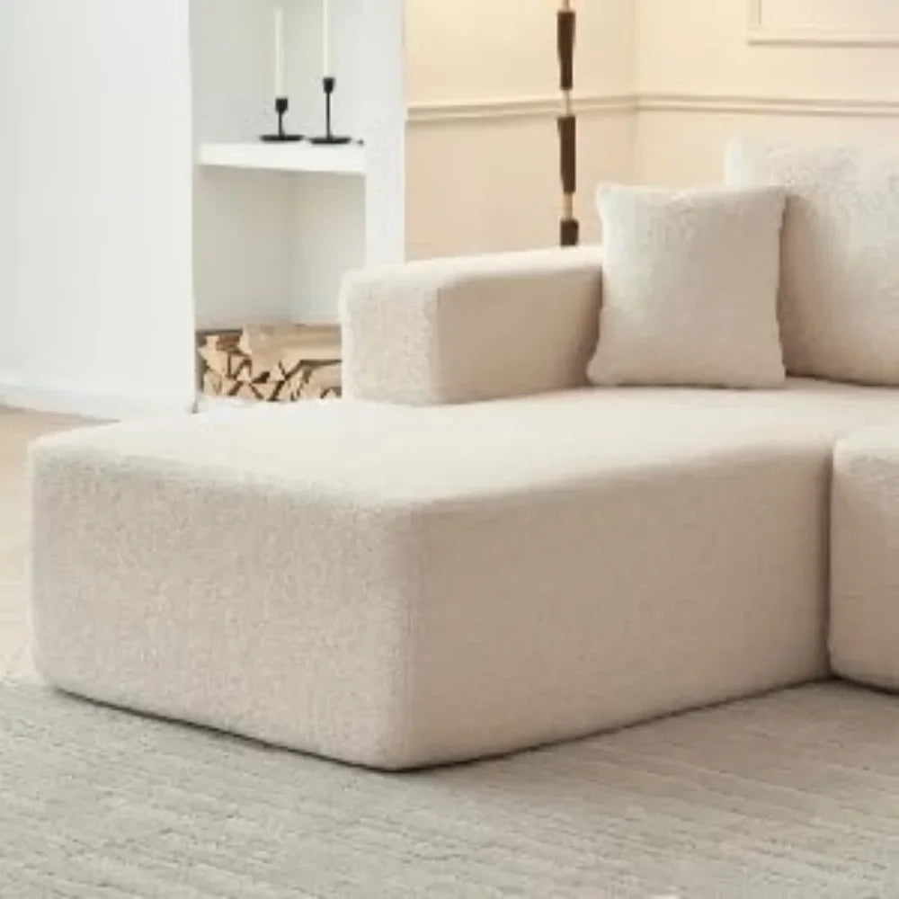 104'' Sherpa Modular Sectional Cloud Sofa