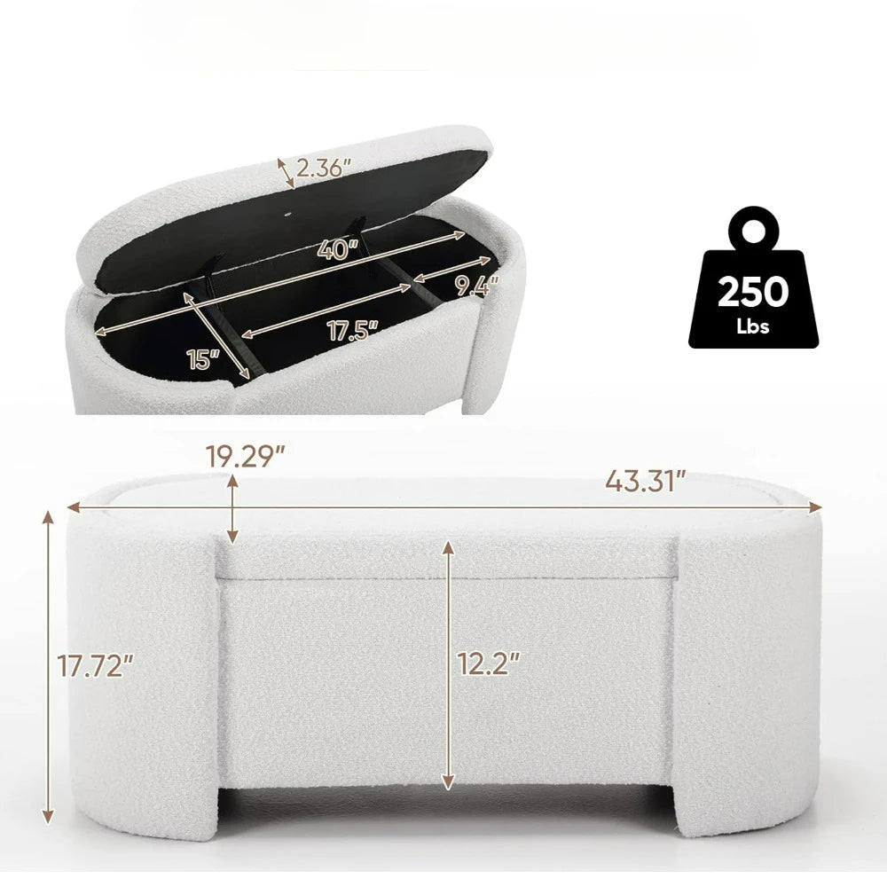 Modern Storage Ottoman Bench