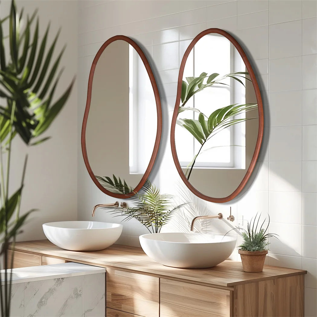 Full Length Wood Mirror Wall