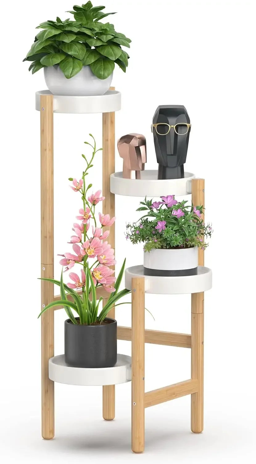 2-Tier Indoor Bamboo Plant Stand