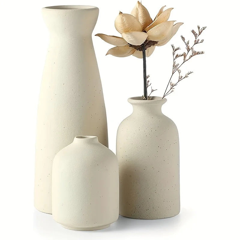 Modern Ceramic Vase Set of 3