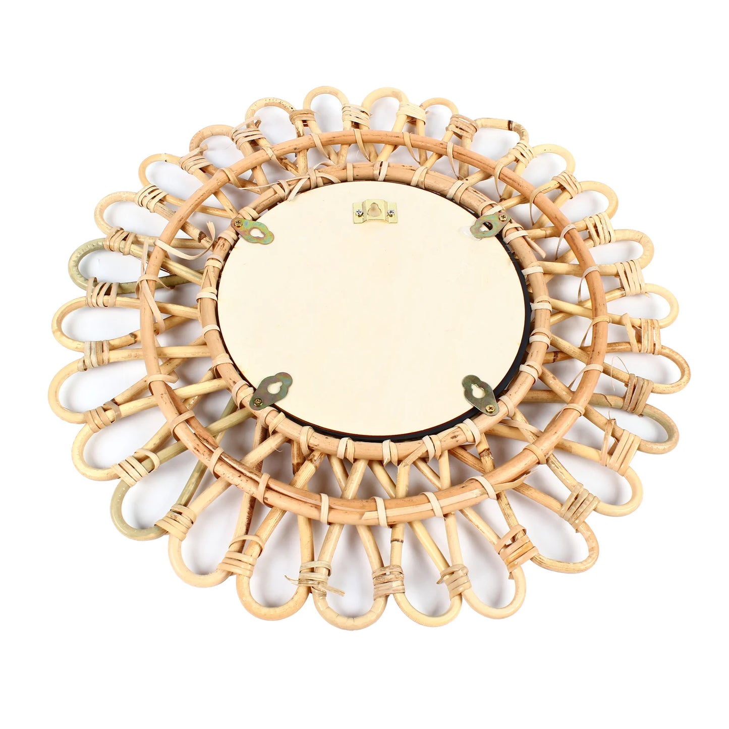 40cm Nordic Rattan Wicker Wall Hanging Mirror