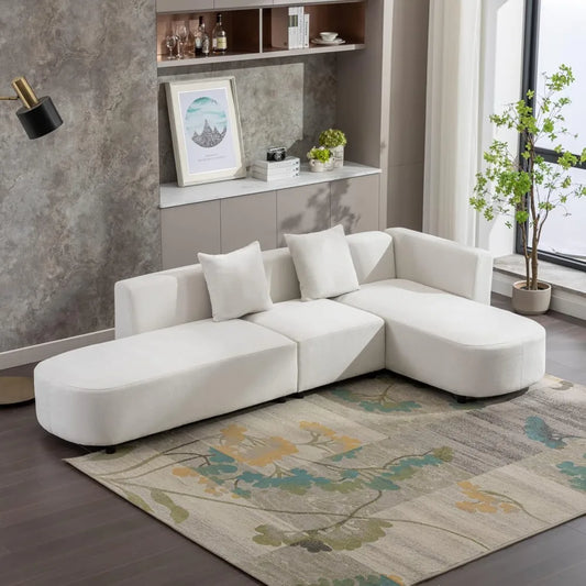 112" Upholstered Sectional Sofa Couch for Living Room