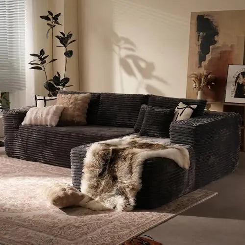 106" Super Comfy Cloud Sectional Couch with Chaise