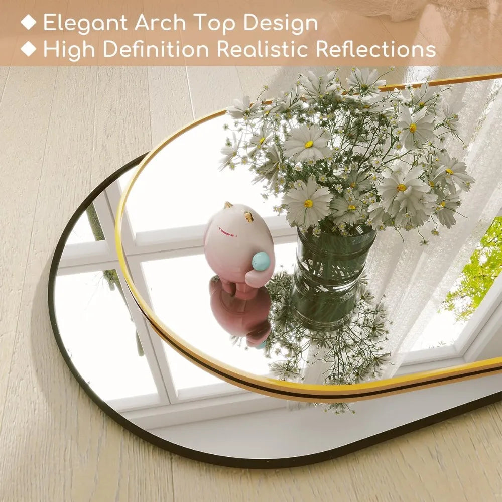 64"x21" Free Standing Modern Floor Mirror