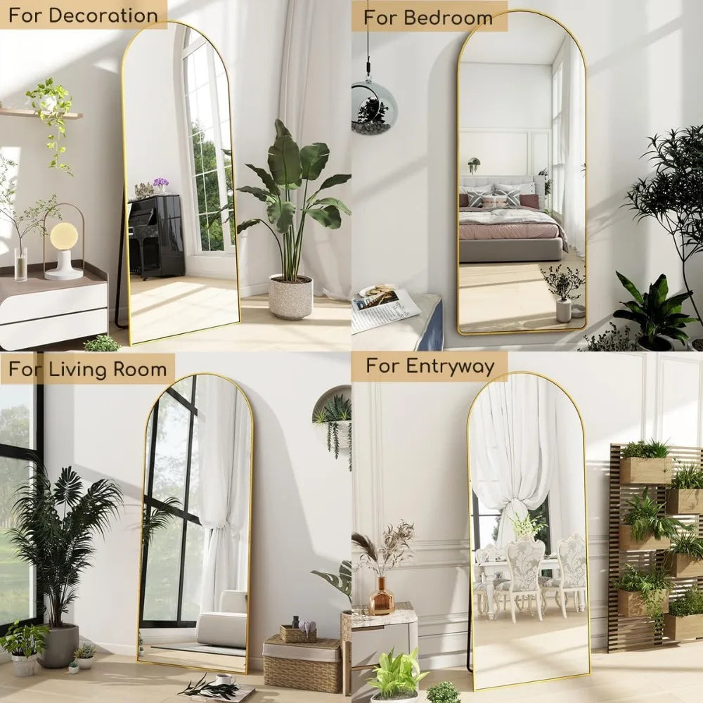 64"x21" Free Standing Modern Floor Mirror