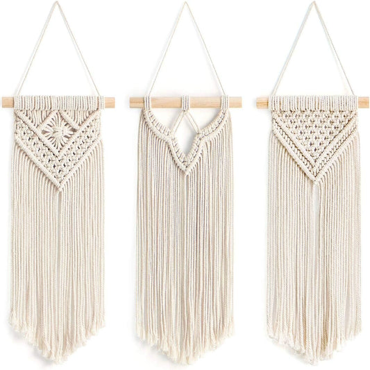 Small Woven Macrame Wall Hanging Pack