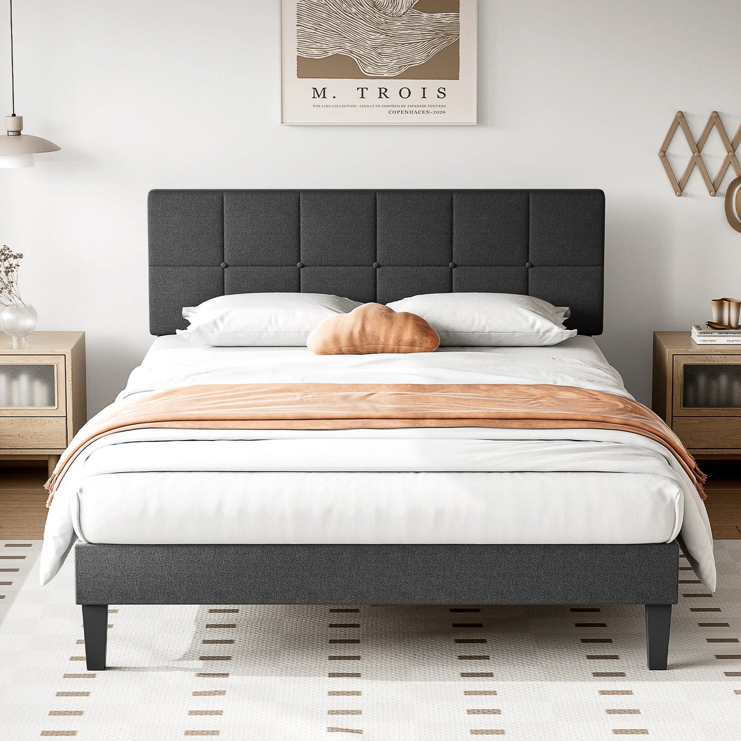 Queen Bed Frame with Headboard