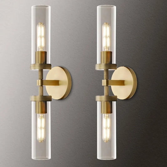 21” Gold Bathroom Wall Sconces Set of Two