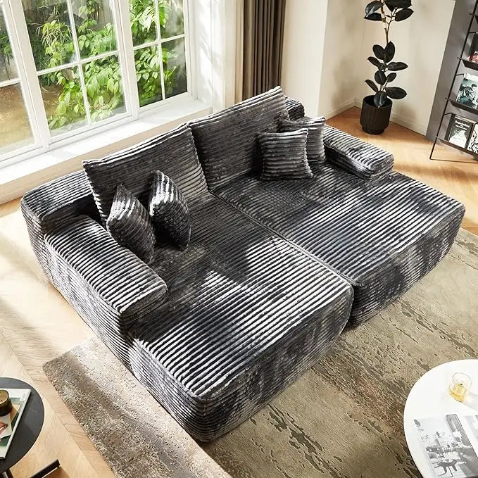 80" Luxury Cloud Sectional Sofa Bed