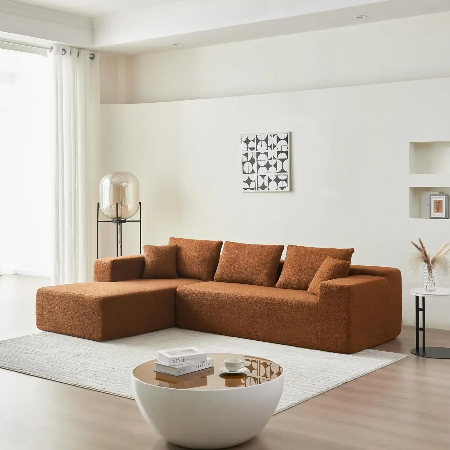 104'' Sherpa Modular Sectional Cloud Sofa