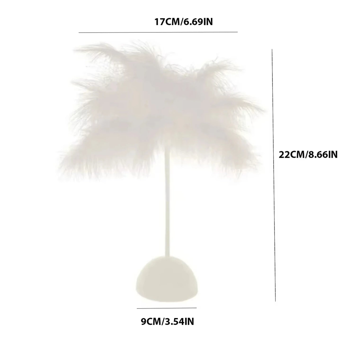 1PC Battery Power Feather Night Light