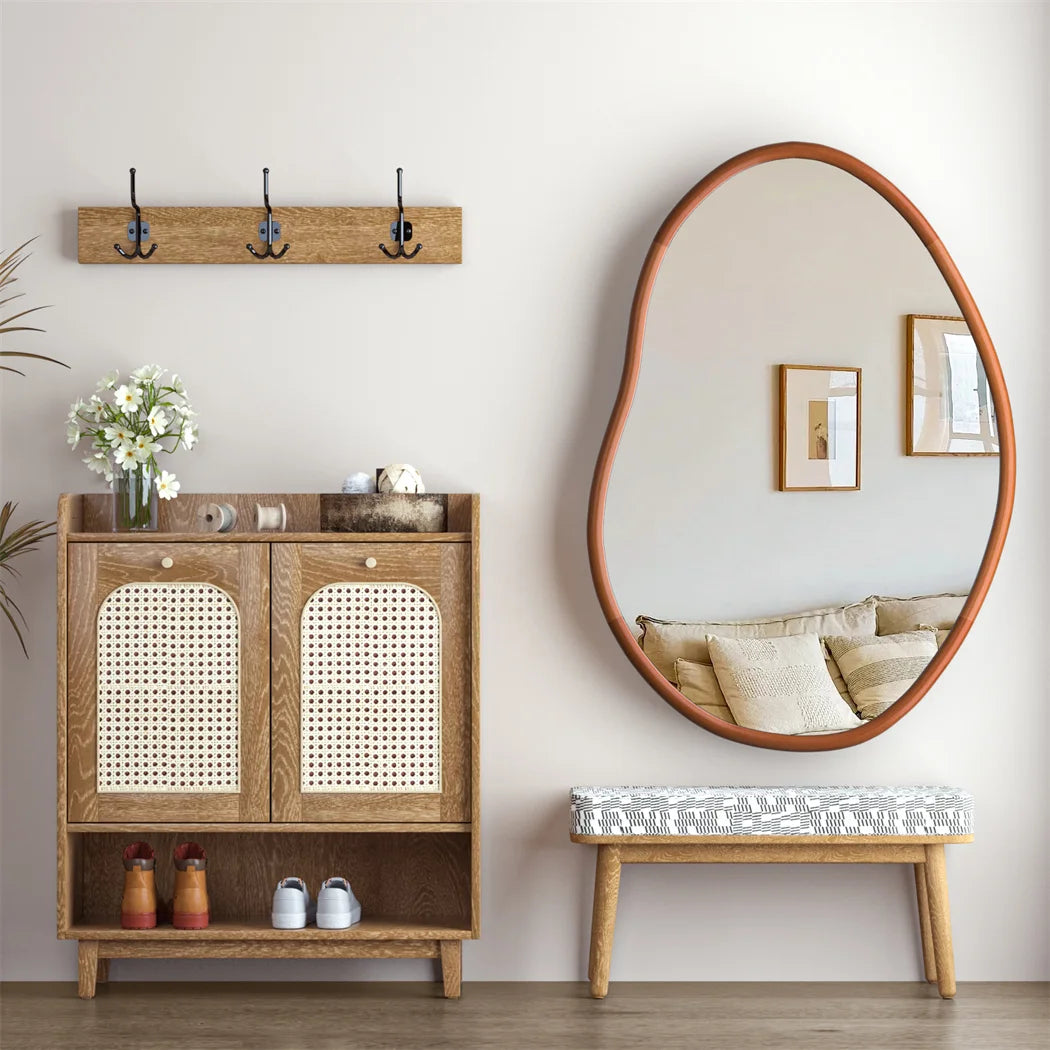 Full Length Wood Mirror Wall