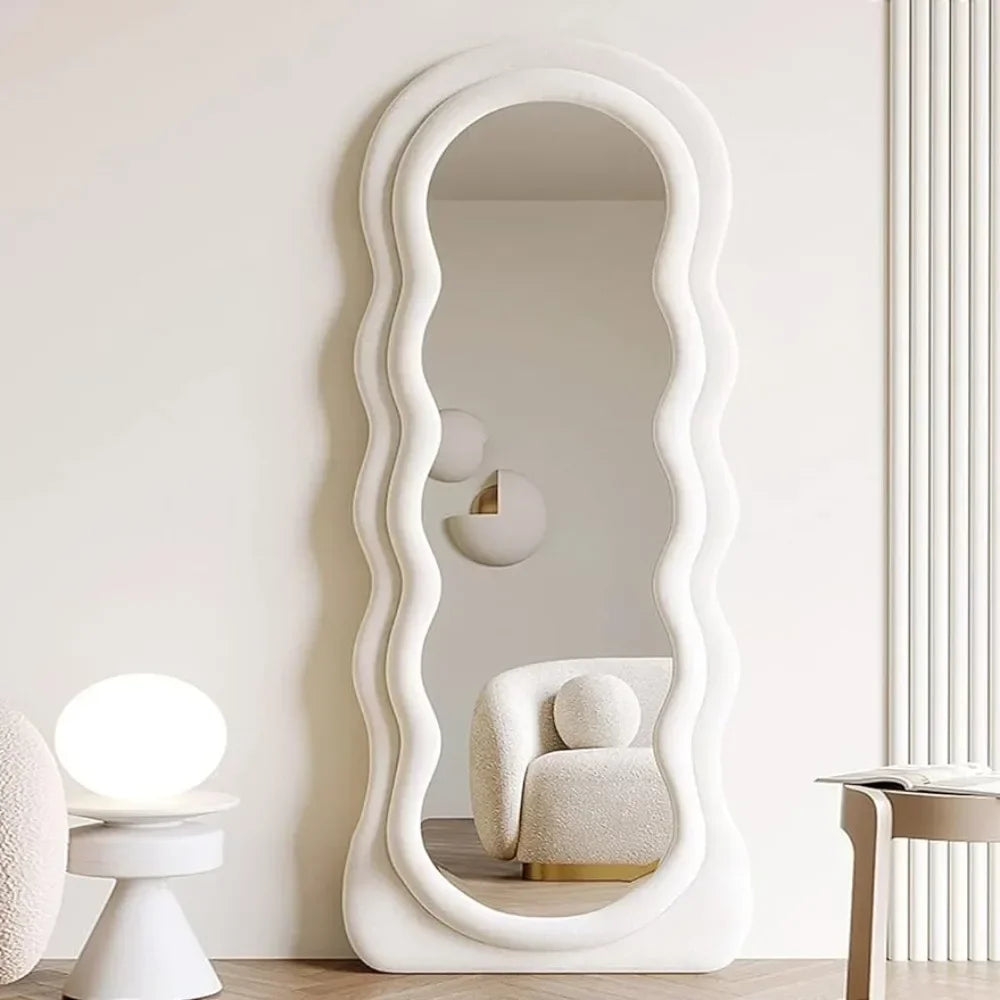 Large Flannel Arched Top Mirror with Lights