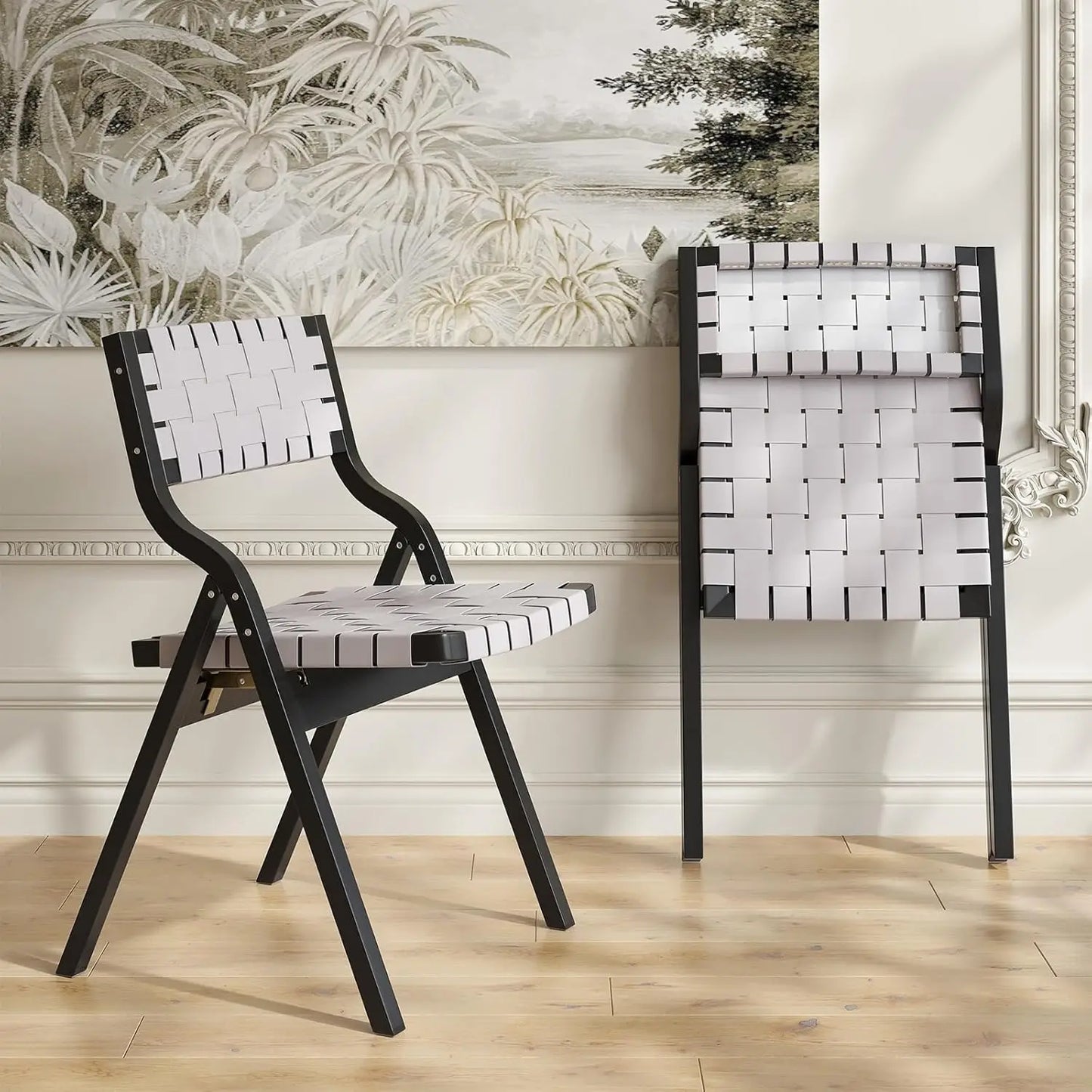 Woven Wooden Foldable Chairs