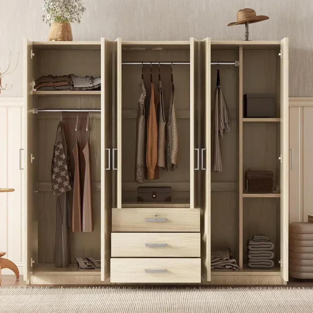 Large Wardrobe Closet 6 Doors