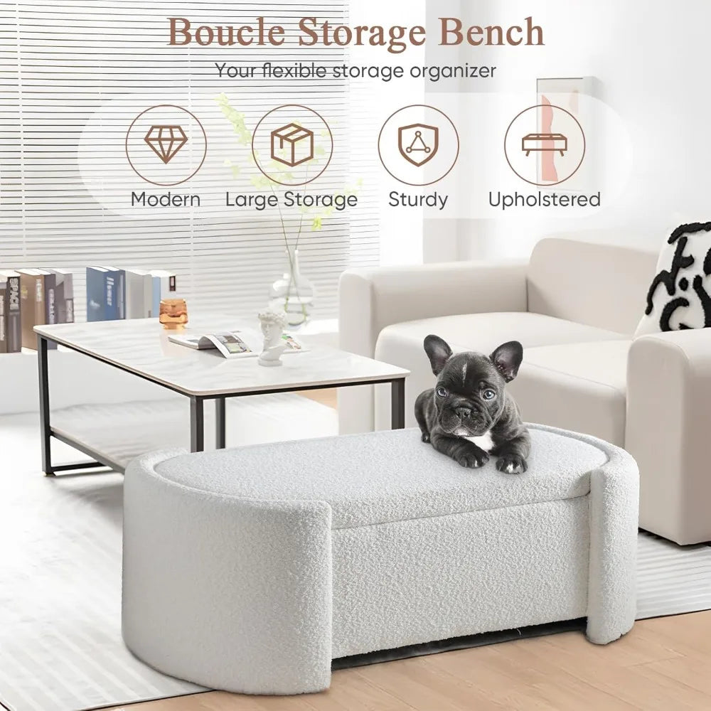 Modern Storage Ottoman Bench