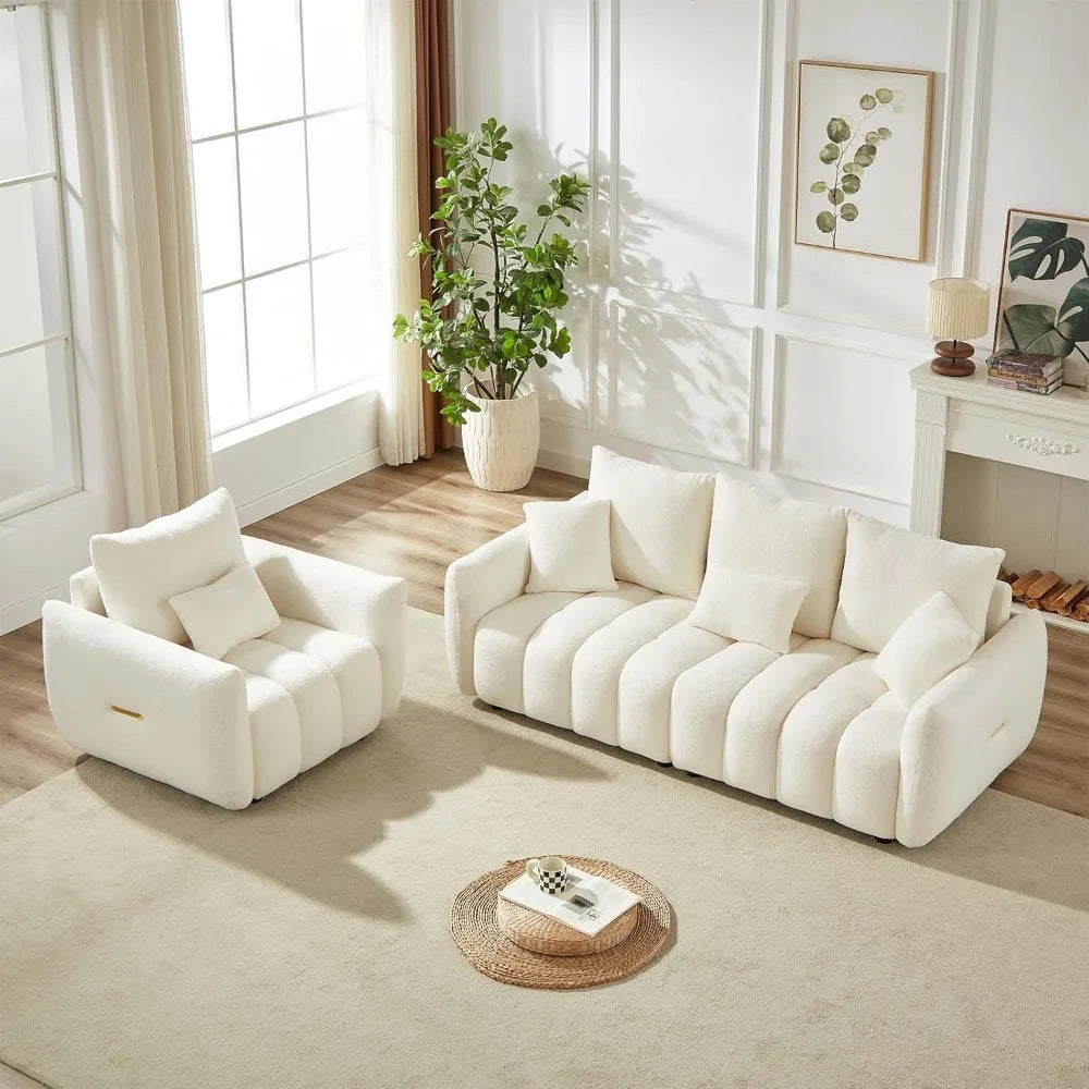 82" Comfy Modern Teddy Cloud Sofa