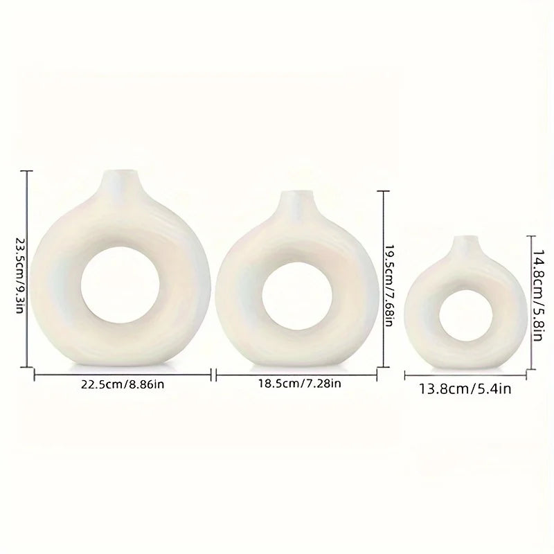 Minimalist White Matte Ceramic Vases