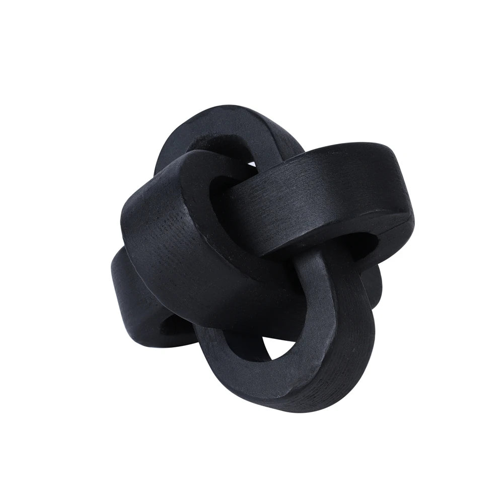 3-Link Hand Carved Wood Chain