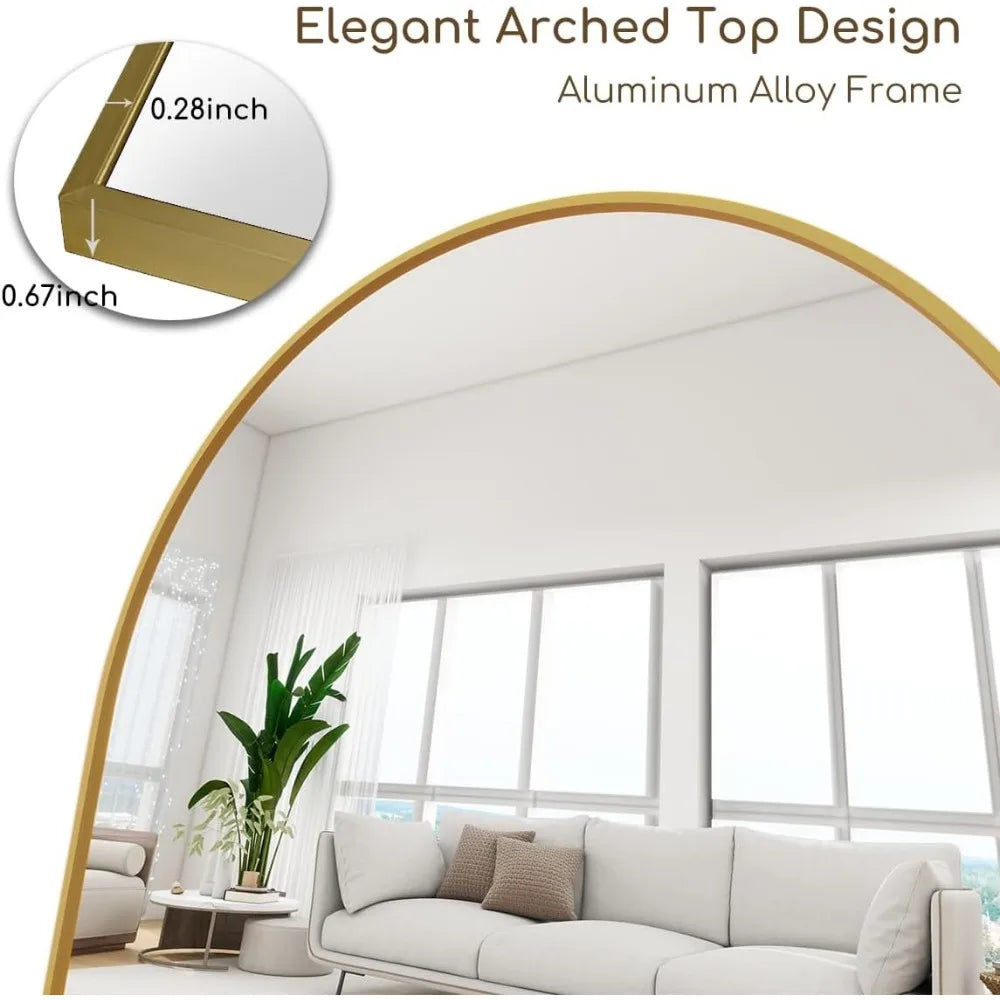 64"x21" Free Standing Modern Floor Mirror