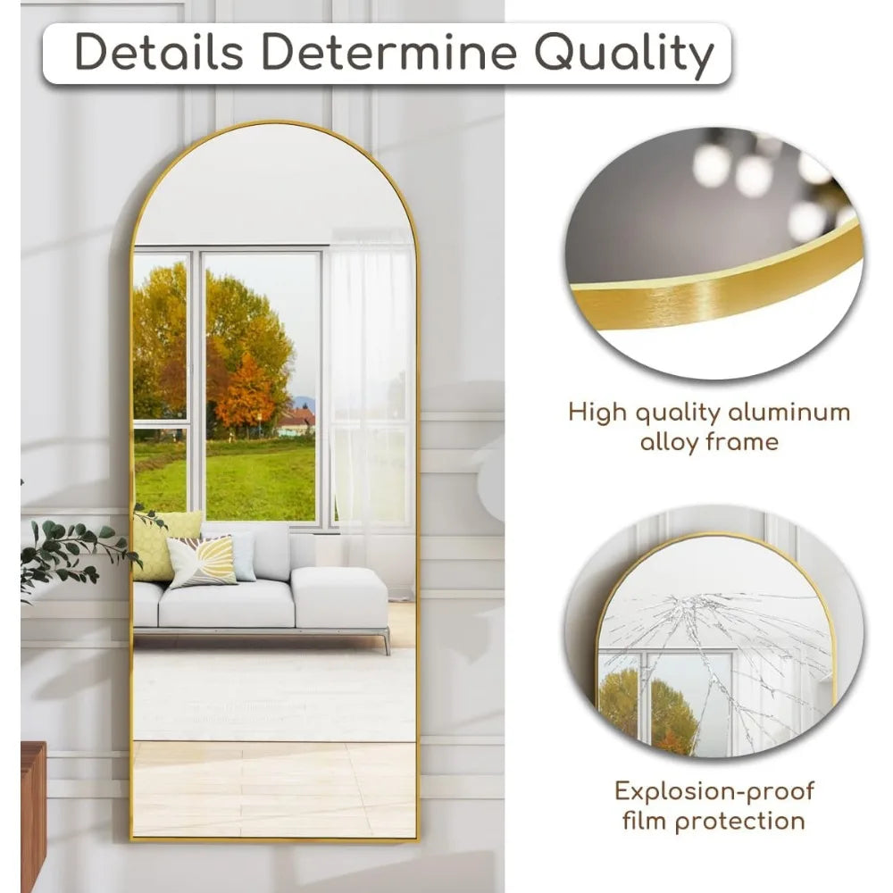 64"x21" Free Standing Modern Floor Mirror
