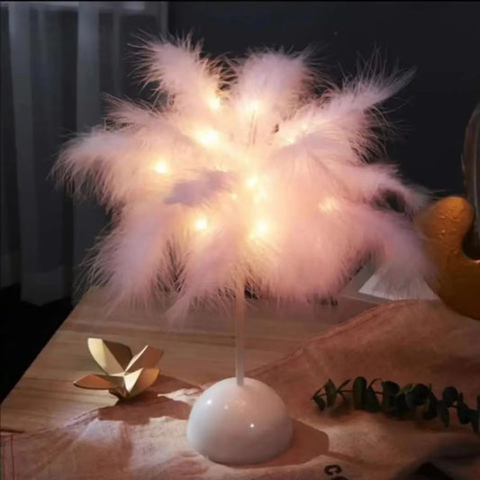 1PC Battery Power Feather Night Light