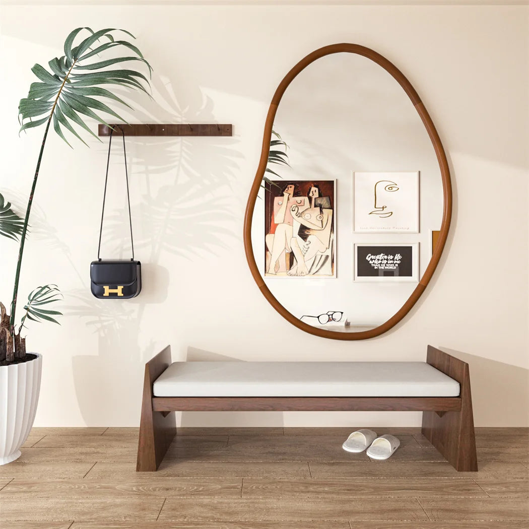 Full Length Wood Mirror Wall