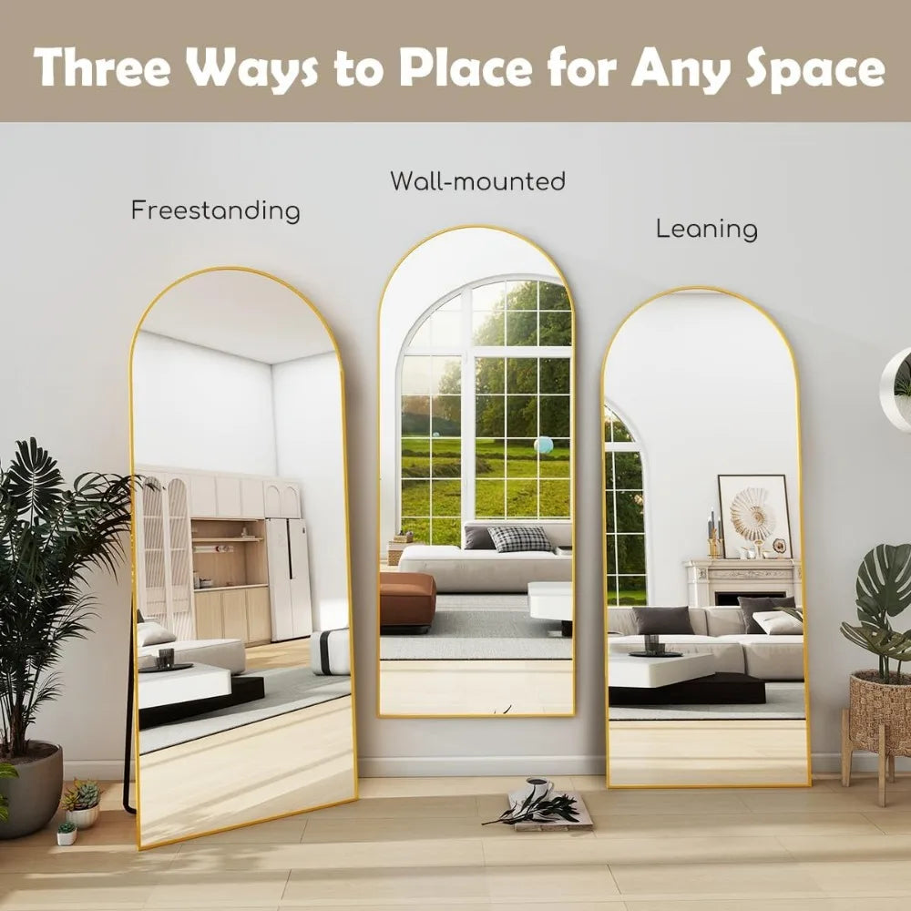 64"x21" Free Standing Modern Floor Mirror
