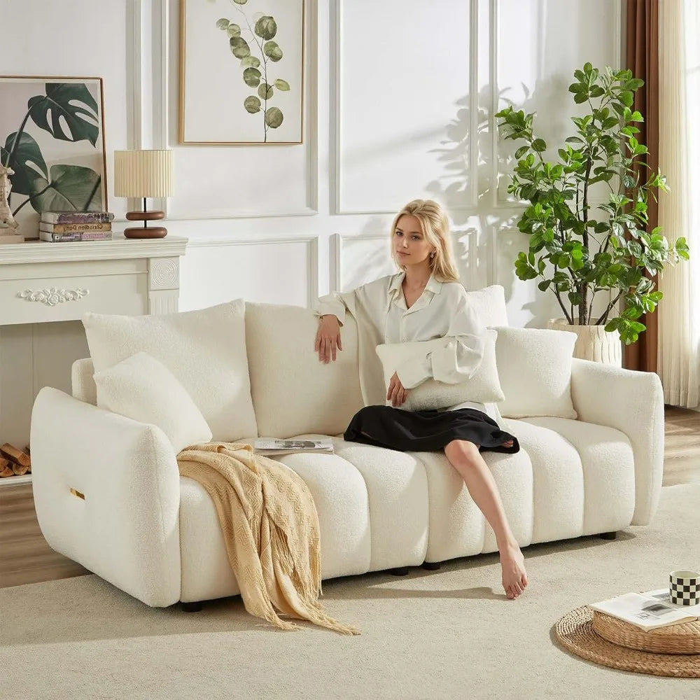 82" Comfy Modern Teddy Cloud Sofa