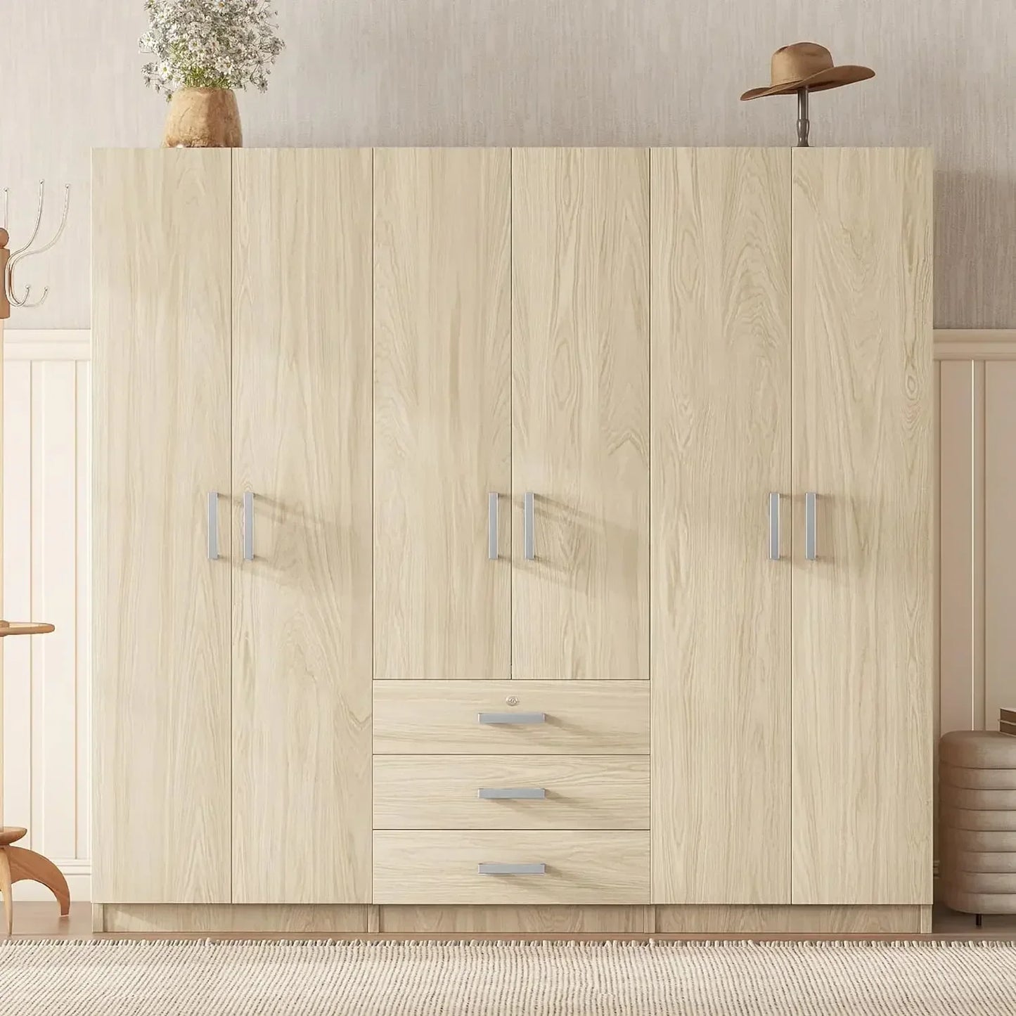 Large Wardrobe Closet 6 Doors