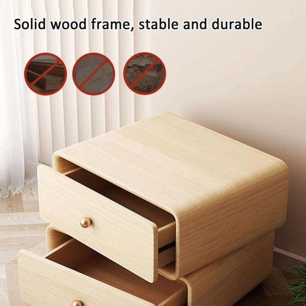 Bedside Table 360 Degree Rotation Night Stand