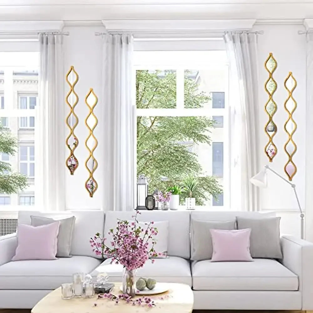 Gold Teardrop Mirror Wall Art Set of 4