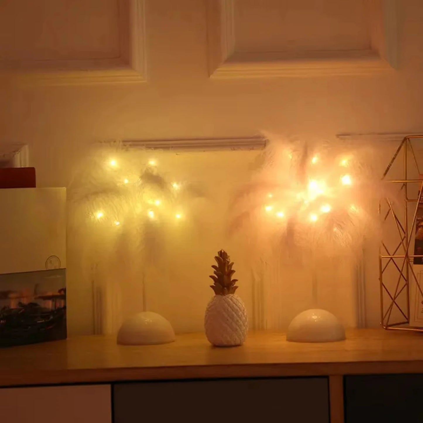 1PC Battery Power Feather Night Light