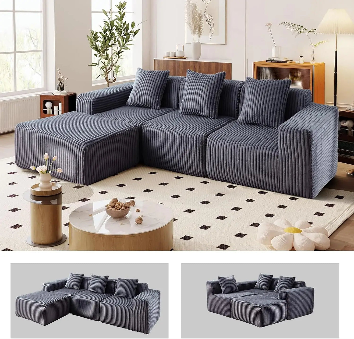 L-Shaped Free Combination Cloud Sofa