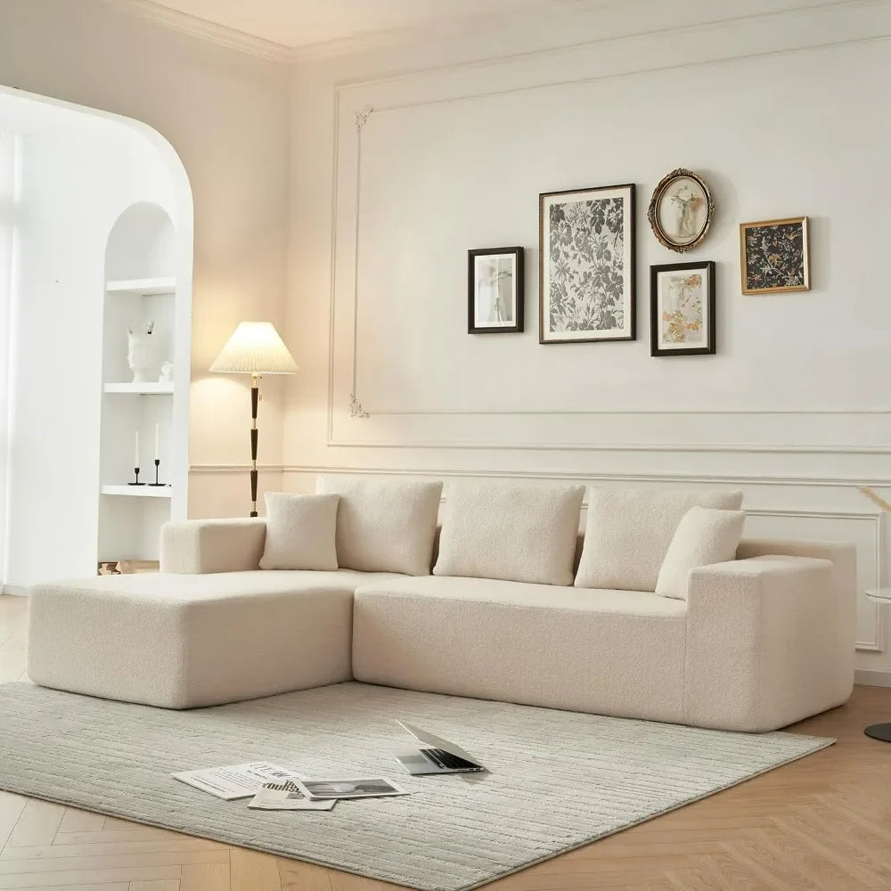 104'' Sherpa Modular Sectional Cloud Sofa