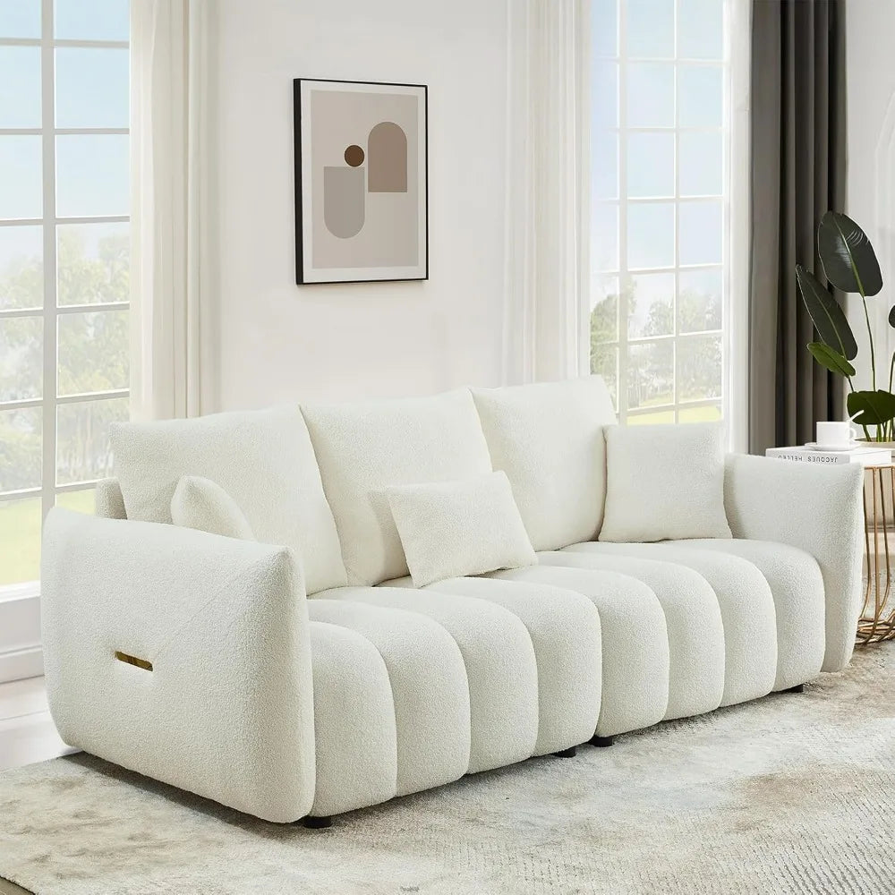 82" Comfy Modern Teddy Cloud Sofa