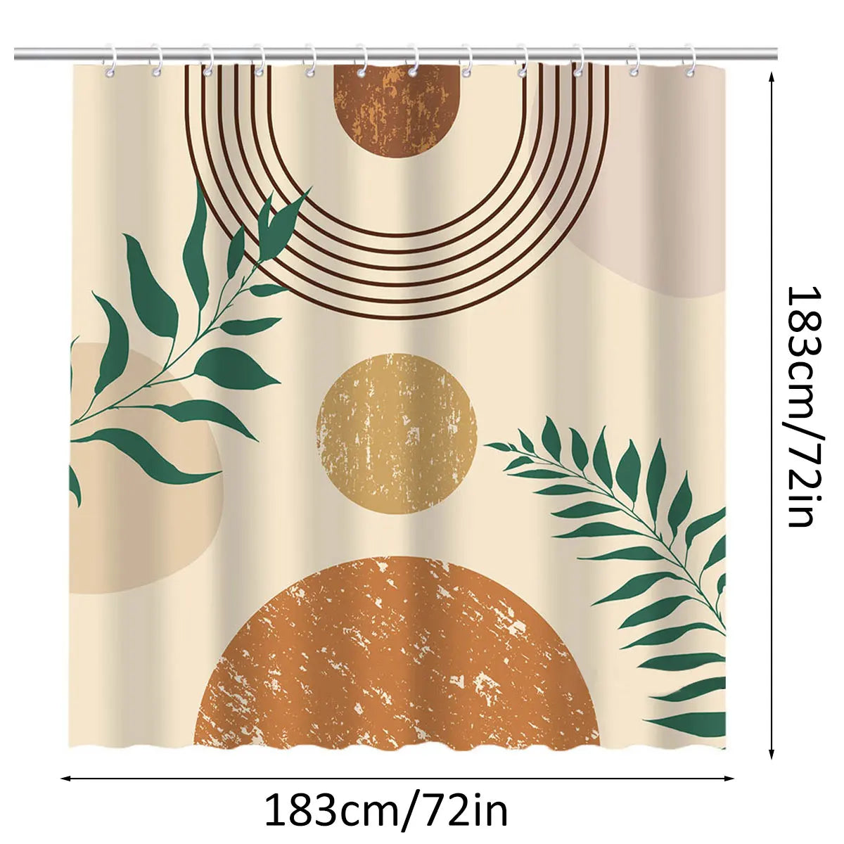 Stylish 72"x72" 5PCS/1PC Modern Shower Curtain Set