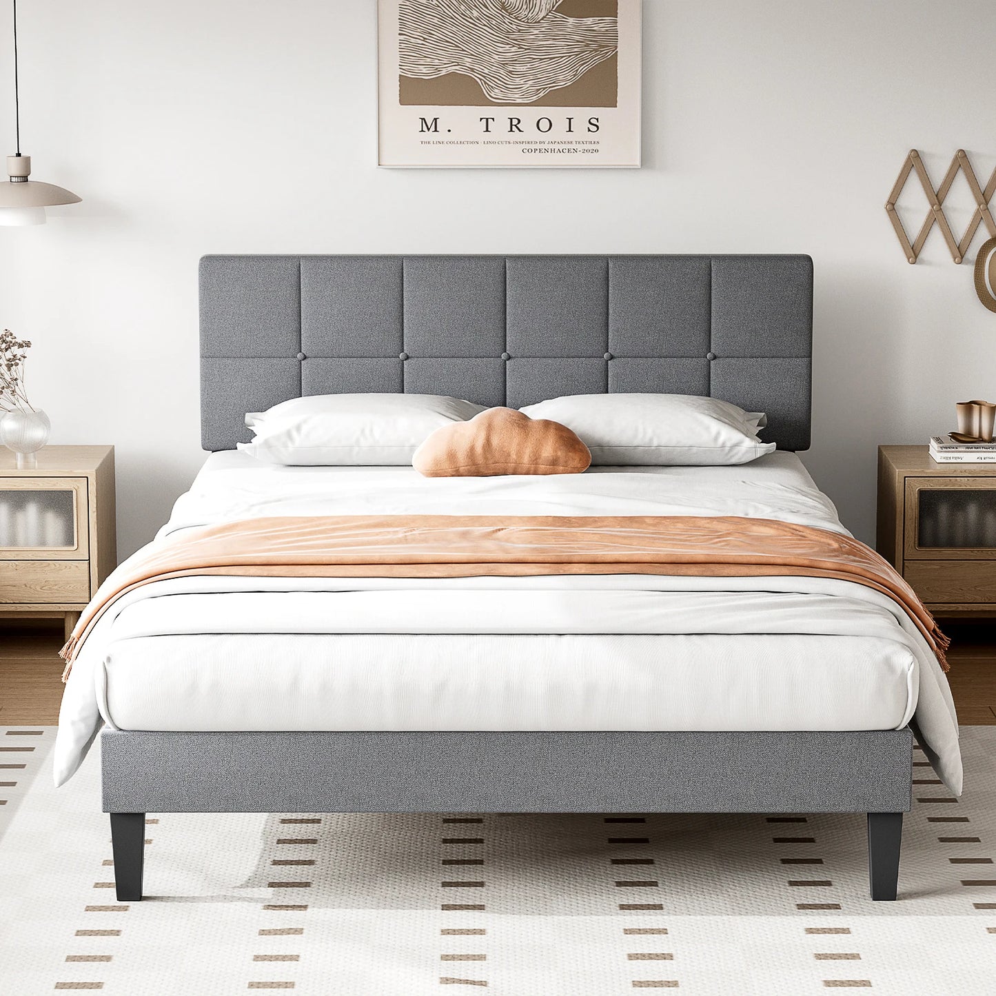 Queen Bed Frame with Headboard