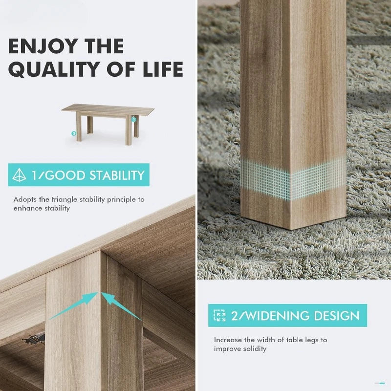 Large Farmhouse Extendable Dining Table