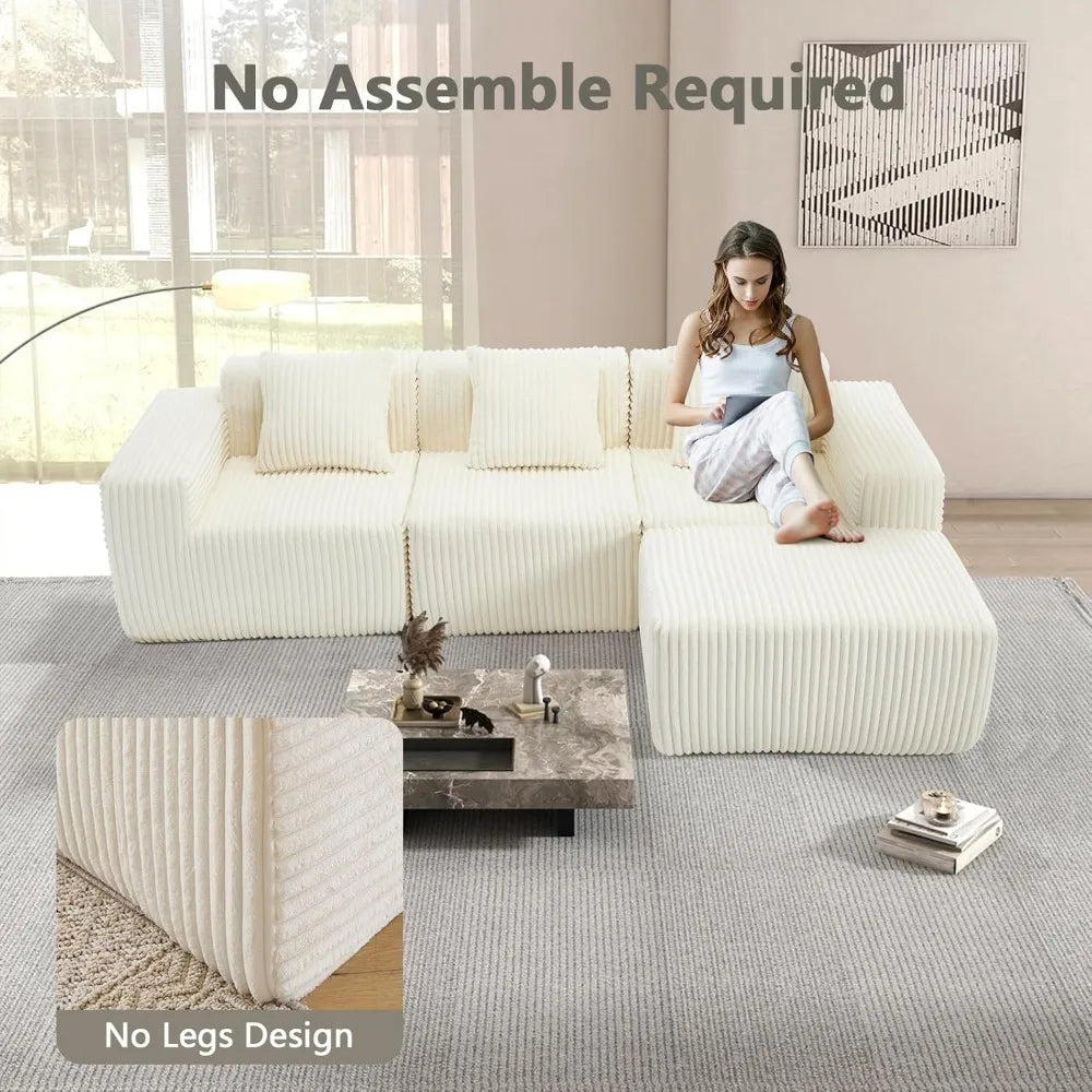 L-Shaped Free Combination Cloud Sofa