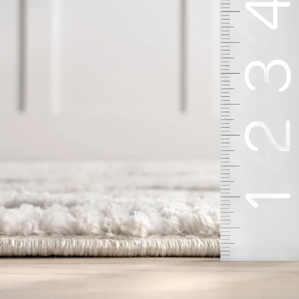 9'x12' Light Grey Moroccan Tassel Area Rug