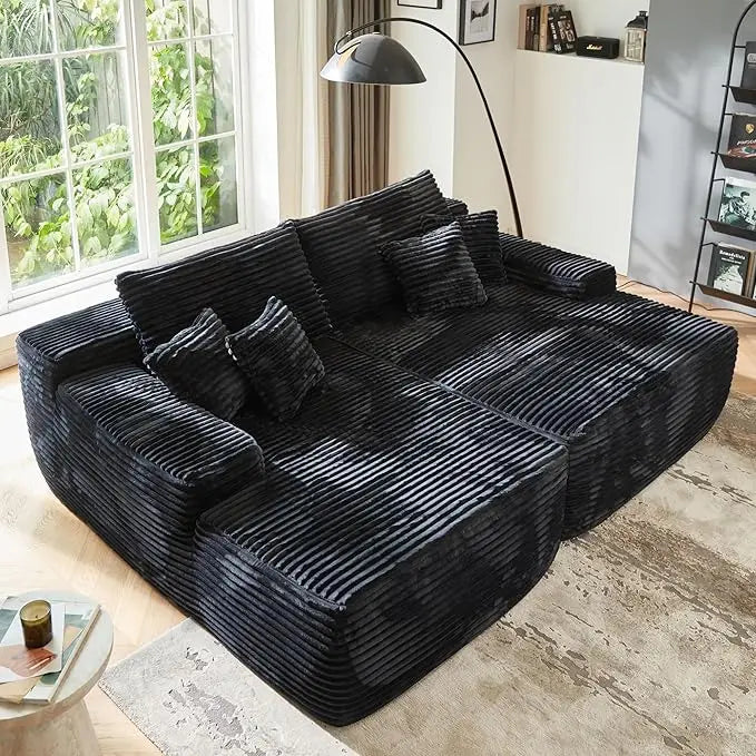 80" Luxury Cloud Sectional Sofa Bed