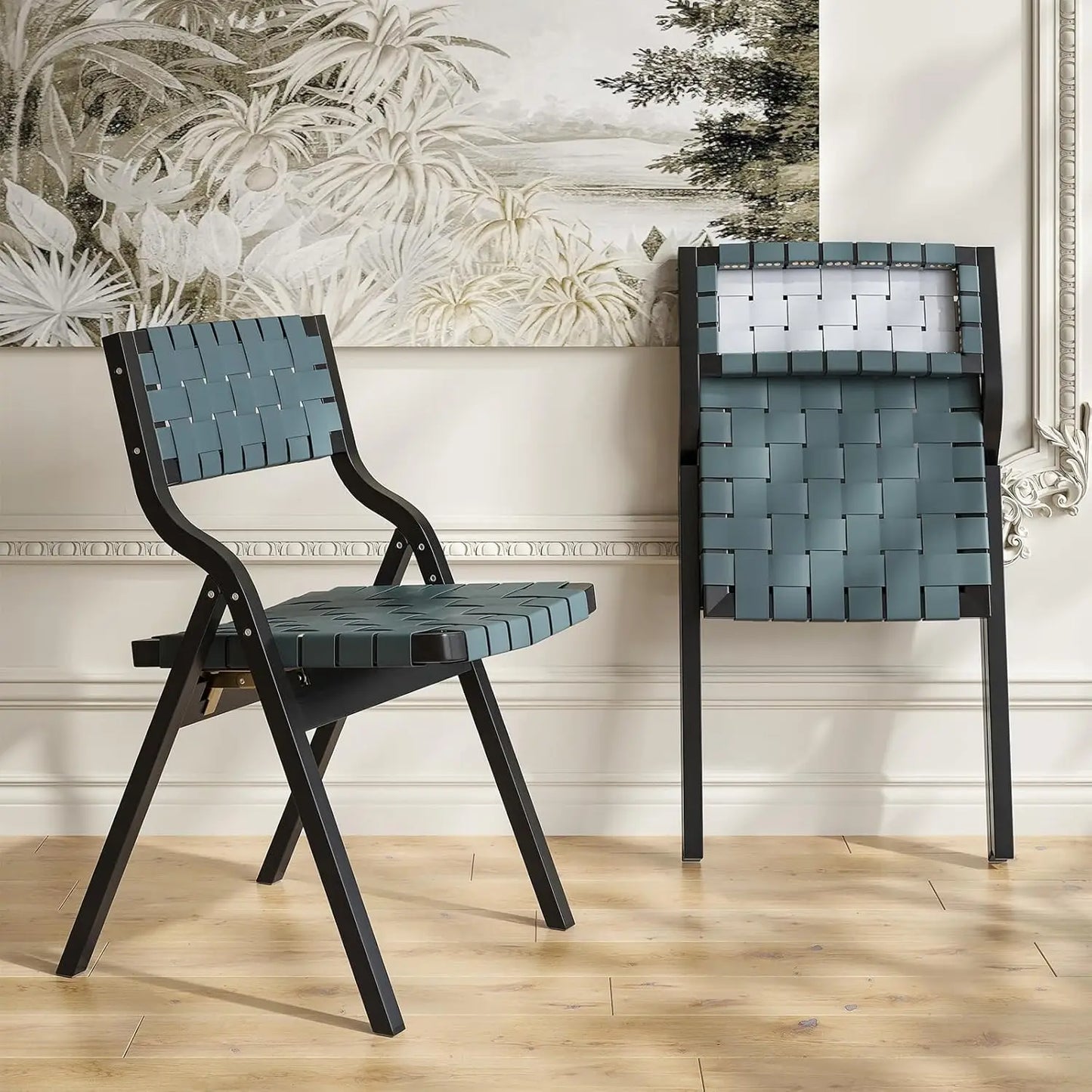Woven Wooden Foldable Chairs