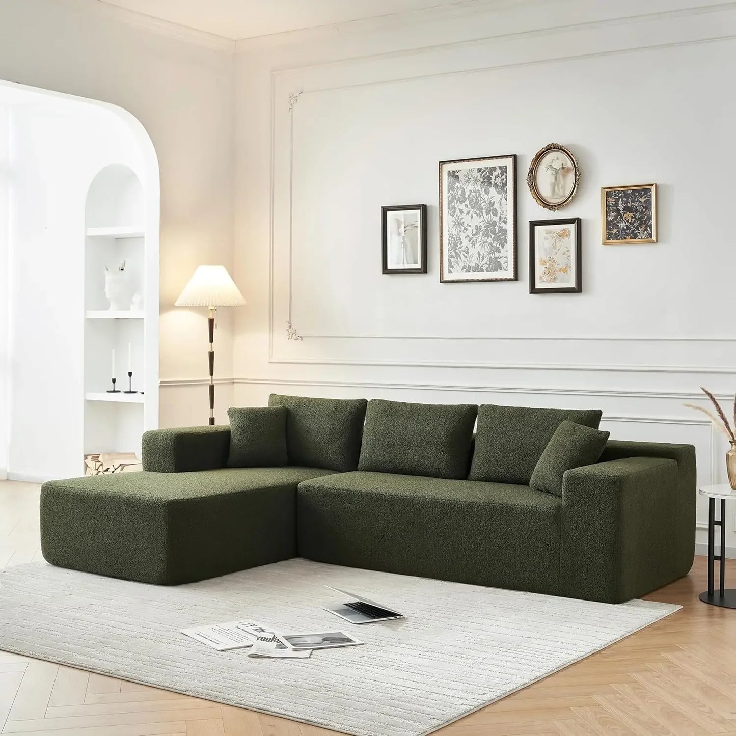 104'' Sherpa Modular Sectional Cloud Sofa
