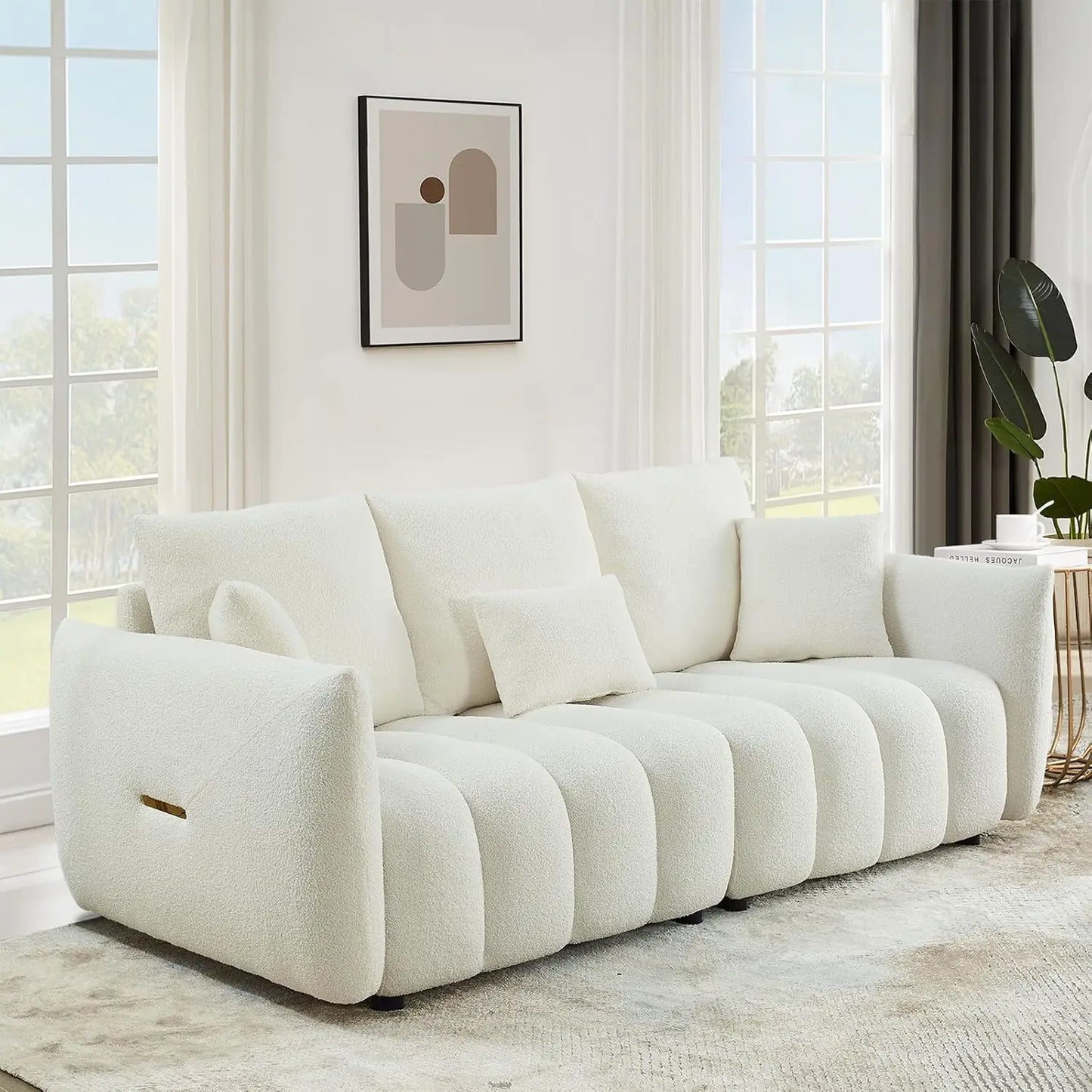 82" Comfy Modern Teddy Cloud Sofa