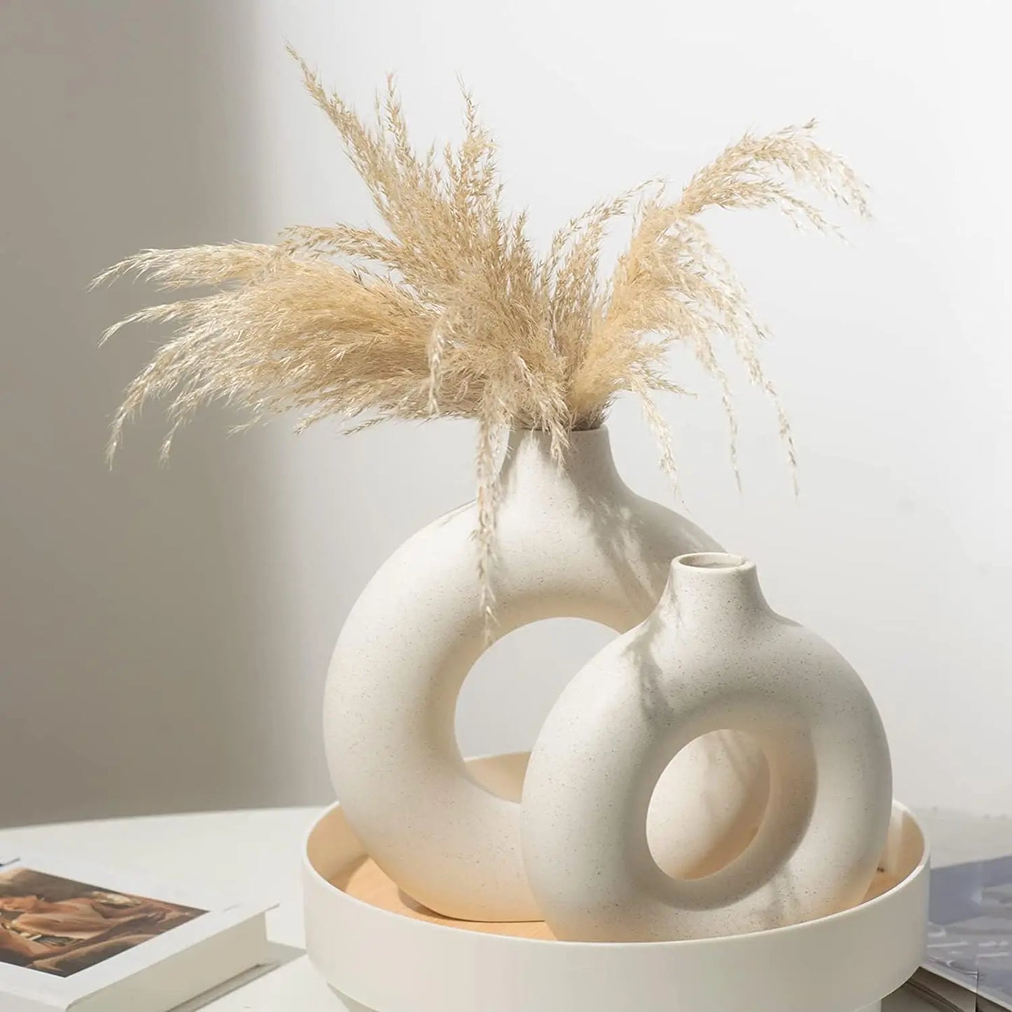 Minimalist White Matte Ceramic Vases
