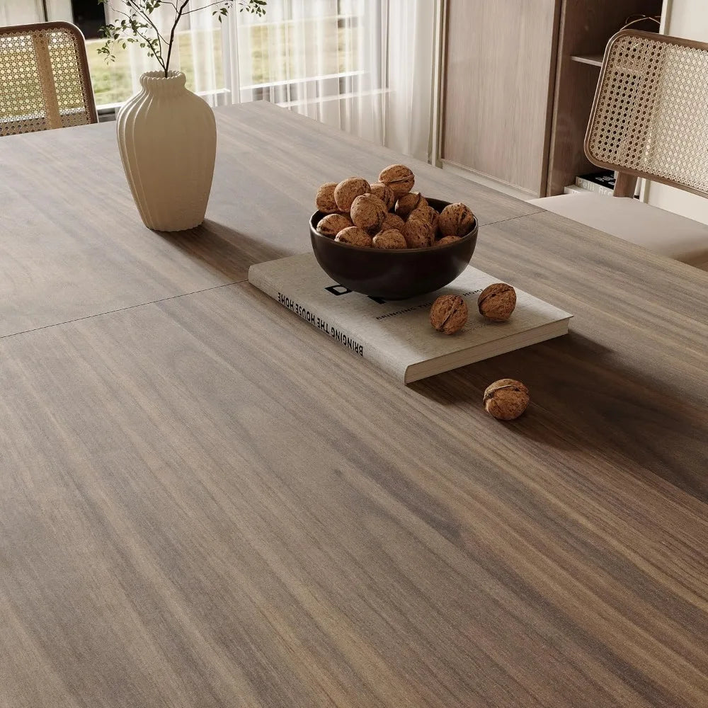 Expandable Wooden Dining Table for 6-8 People