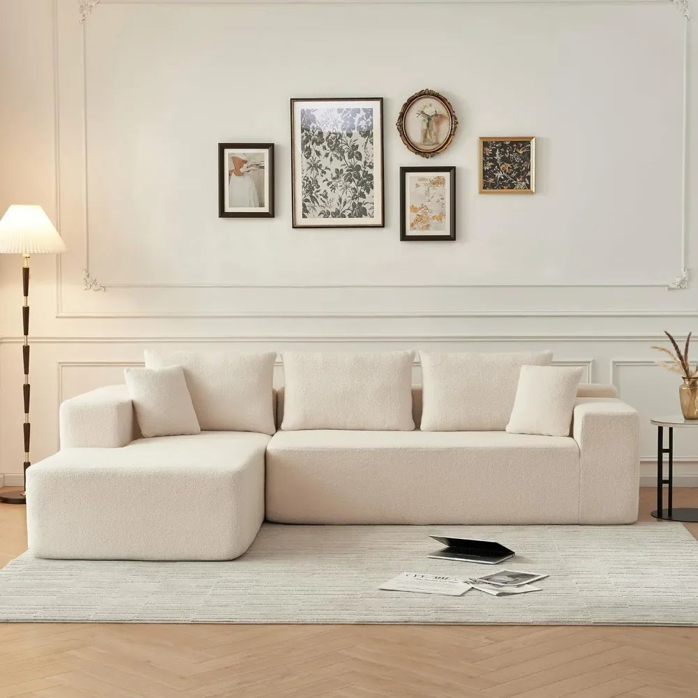 104'' Sherpa Modular Sectional Cloud Sofa