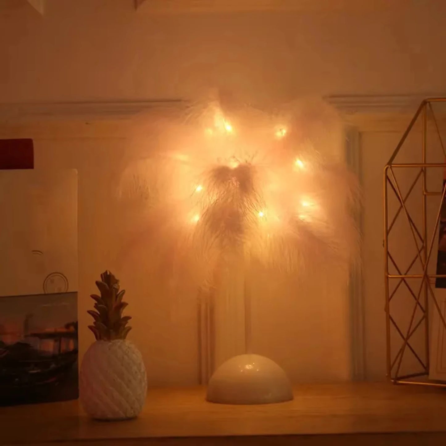 1PC Battery Power Feather Night Light
